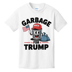 Garbage For Trump Proud Maga Garbage Trump Supporter Kids T-Shirt