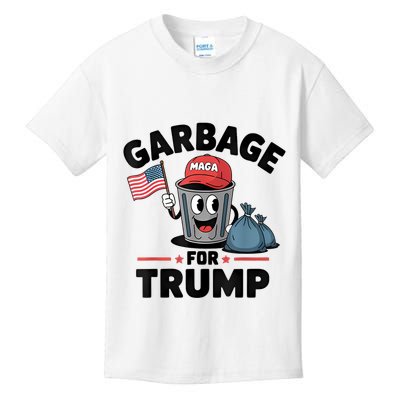 Garbage For Trump Proud Maga Garbage Trump Supporter Kids T-Shirt