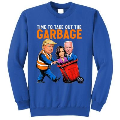 Garbage For Trump 2024 Funny Time To Take Out Garbage Biden Sweatshirt