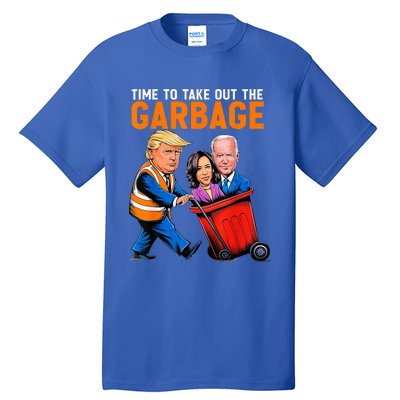 Garbage For Trump 2024 Funny Time To Take Out Garbage Biden Tall T-Shirt