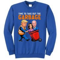 Garbage For Trump 2024 Funny Time To Take Out Garbage Biden Tall Sweatshirt