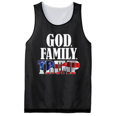 God Family Trump Christian Supporter Voter Gift America Flag Mesh Reversible Basketball Jersey Tank