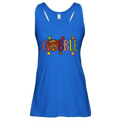 Gobble Funny Turkey Thanksgiving Family Graphic Funny Gift Ladies Essential Flowy Tank