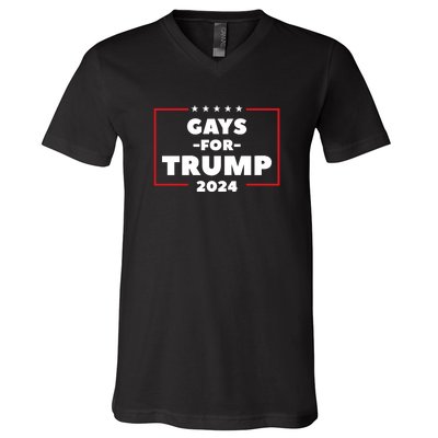 Gays For Trump V-Neck T-Shirt