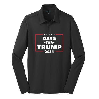 Gays For Trump Silk Touch Performance Long Sleeve Polo