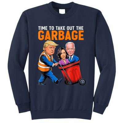 Garbage For Trump 2024 Funny Time To Take Out Garbage Biden Sweatshirt