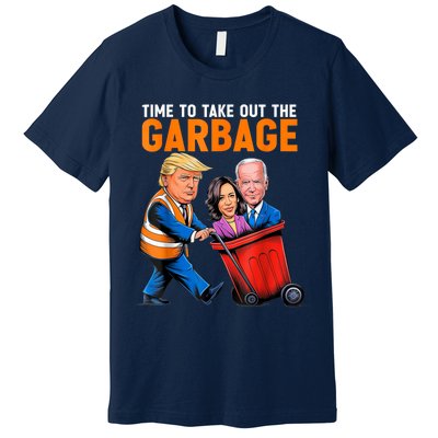 Garbage For Trump 2024 Funny Time To Take Out Garbage Biden Premium T-Shirt