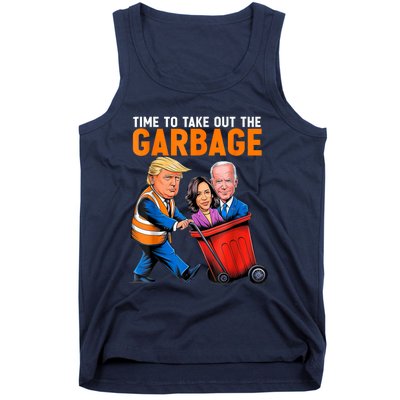 Garbage For Trump 2024 Funny Time To Take Out Garbage Biden Tank Top