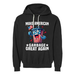 Garbage For Trump 2024 Make American Garbage Great Again Garment-Dyed Fleece Hoodie