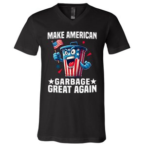 Garbage For Trump 2024 Make American Garbage Great Again V-Neck T-Shirt