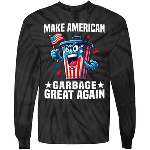 Garbage For Trump 2024 Make American Garbage Great Again Tie-Dye Long Sleeve Shirt