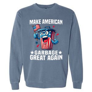 Garbage For Trump 2024 Make American Garbage Great Again Garment-Dyed Sweatshirt