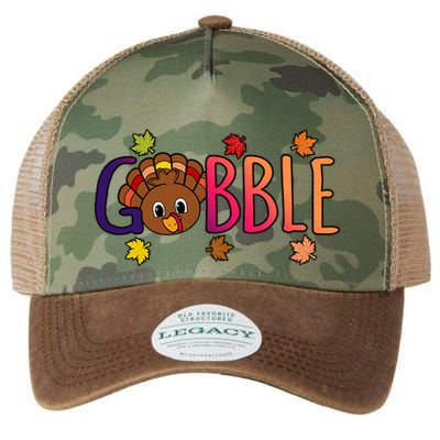 Gobble Funny Turkey Thanksgiving Family Graphic Gift Legacy Tie Dye Trucker Hat