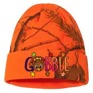 Gobble Funny Turkey Thanksgiving Family Graphic Gift Kati Licensed 12" Camo Beanie