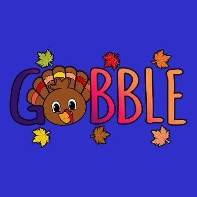Gobble Funny Turkey Thanksgiving Family Graphic Gift T-Shirt