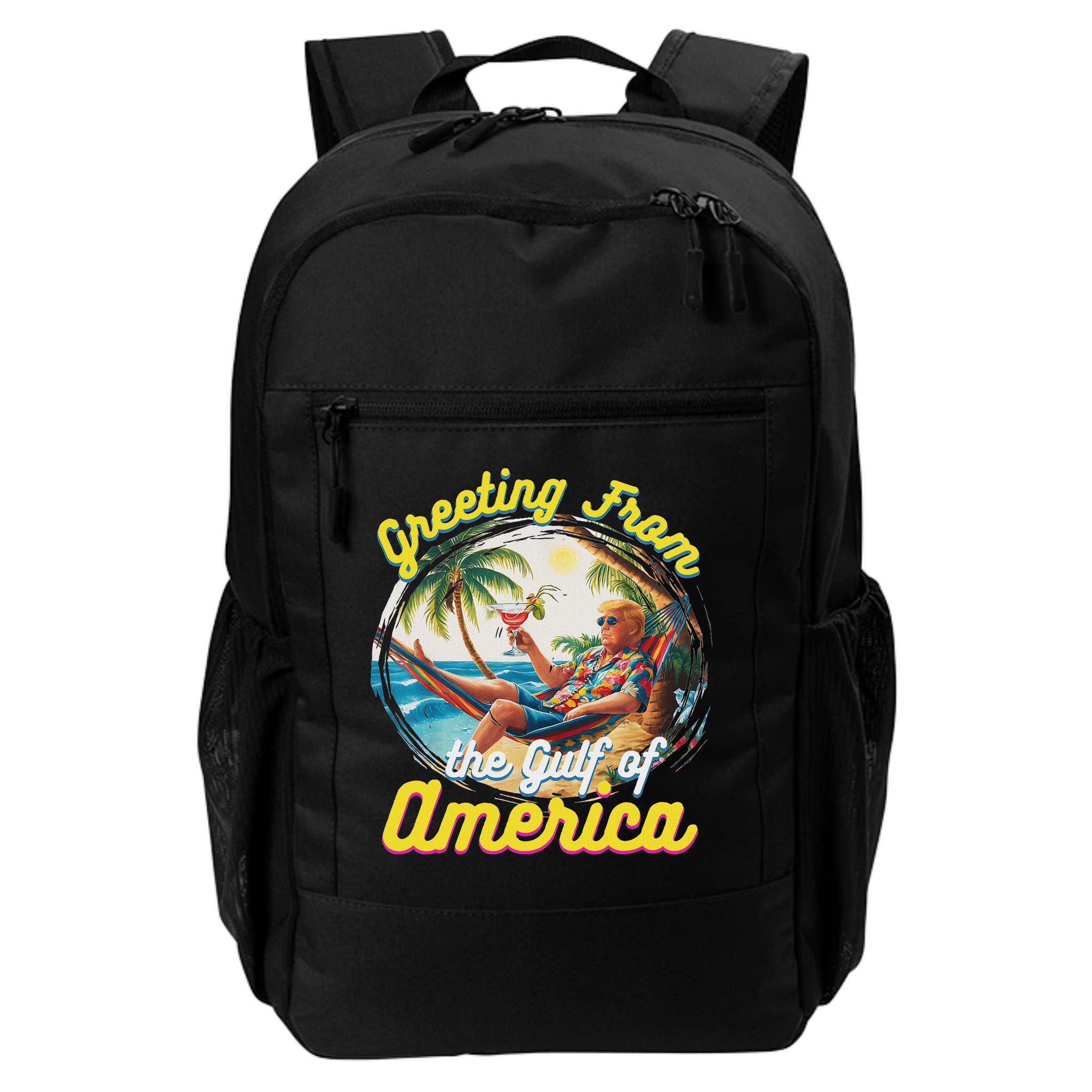 Greeting From The Gulf Of Usa America Trump Backpack