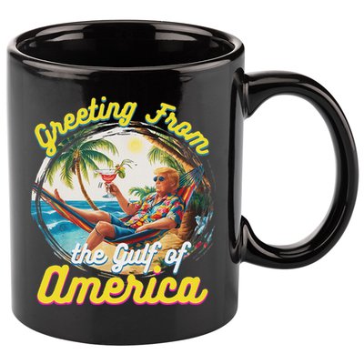 Greeting From The Gulf Of Usa America Trump 11oz C Handle Ceramic Mug