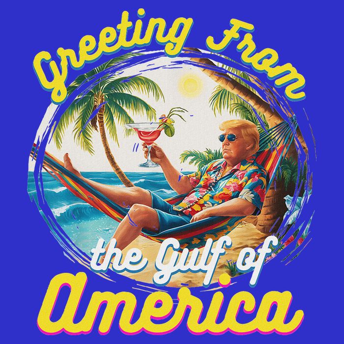 Greeting From The Gulf Of Usa America Trump Women's V-Neck T-Shirt