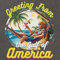 Greeting From The Gulf Of Usa America Trump Cotton Canvas Backpack