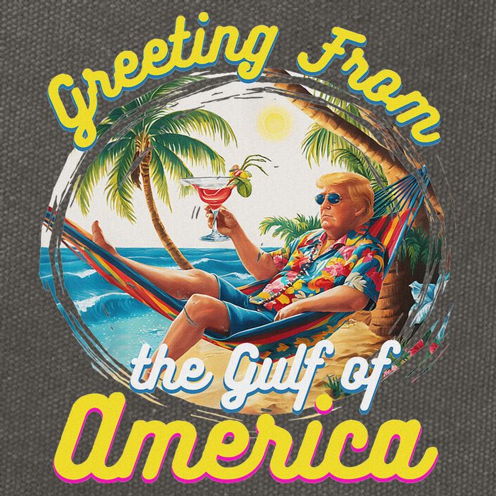 Greeting From The Gulf Of Usa America Trump Cotton Canvas Backpack