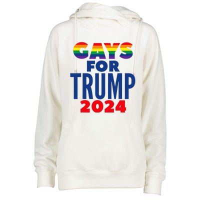 Gays For Trump 2024 Election Womens Funnel Neck Pullover Hood