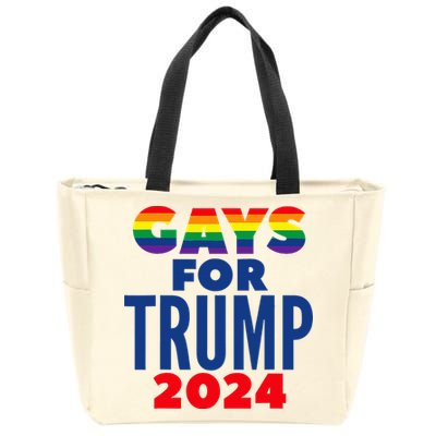 Gays For Trump 2024 Election Zip Tote Bag