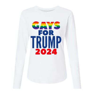 Gays For Trump 2024 Election Womens Cotton Relaxed Long Sleeve T-Shirt