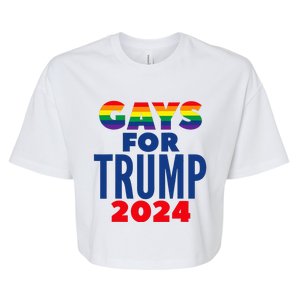 Gays For Trump 2024 Election Bella+Canvas Jersey Crop Tee