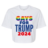 Gays For Trump 2024 Election Bella+Canvas Jersey Crop Tee