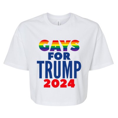 Gays For Trump 2024 Election Bella+Canvas Jersey Crop Tee