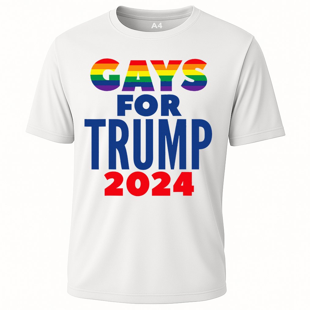 Gays For Trump 2024 Election Cooling Performance Crew T-Shirt