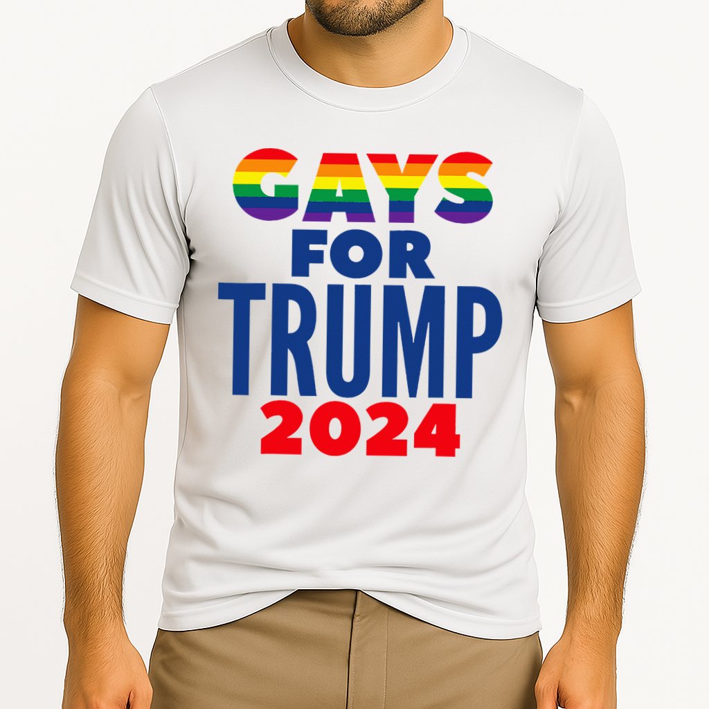 Gays For Trump 2024 Election Cooling Performance Crew T-Shirt
