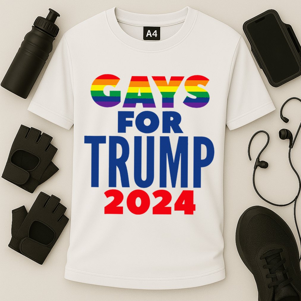 Gays For Trump 2024 Election Cooling Performance Crew T-Shirt