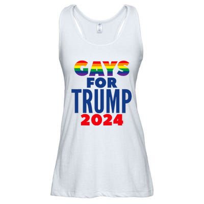 Gays For Trump 2024 Election Ladies Essential Flowy Tank