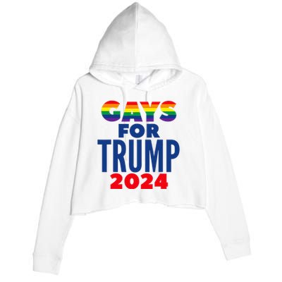 Gays For Trump 2024 Election Crop Fleece Hoodie