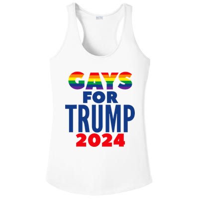 Gays For Trump 2024 Election Ladies PosiCharge Competitor Racerback Tank