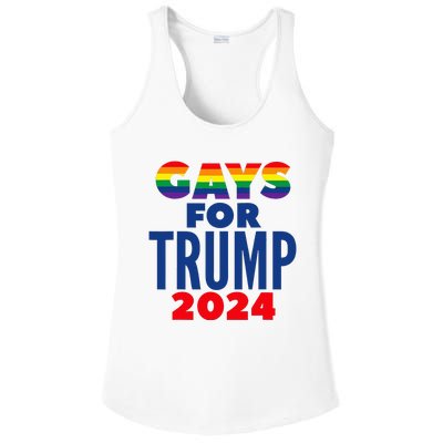 Gays For Trump 2024 Election Ladies PosiCharge Competitor Racerback Tank