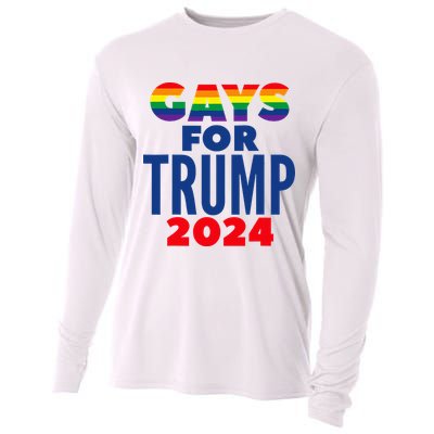 Gays For Trump 2024 Election Cooling Performance Long Sleeve Crew