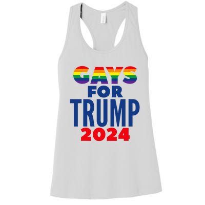 Gays For Trump 2024 Election Women's Racerback Tank