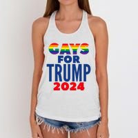 Gays For Trump 2024 Election Women's Knotted Racerback Tank