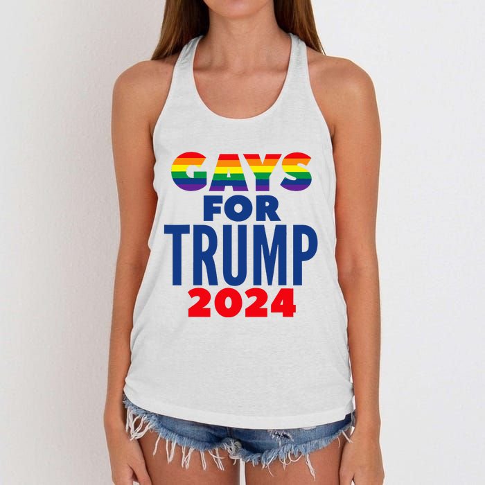 Gays For Trump 2024 Election Women's Knotted Racerback Tank