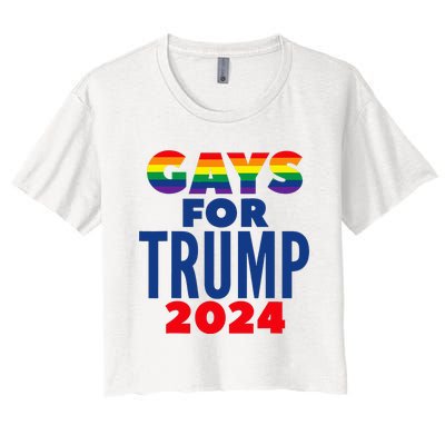 Gays For Trump 2024 Election Women's Crop Top Tee