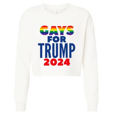 Gays For Trump 2024 Election Cropped Pullover Crew