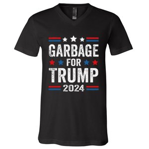 Garbage For Trump 2024 Trump Supporter V-Neck T-Shirt