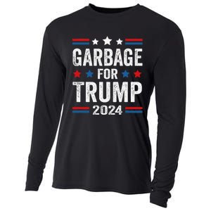 Garbage For Trump 2024 Trump Supporter Cooling Performance Long Sleeve Crew