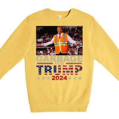 Garbage For Trump 2024 Trump Supporter Premium Crewneck Sweatshirt