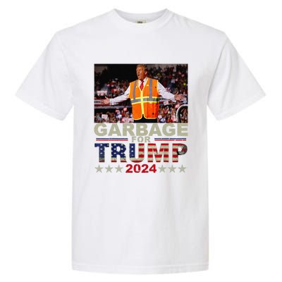 Garbage For Trump 2024 Trump Supporter Garment-Dyed Heavyweight T-Shirt