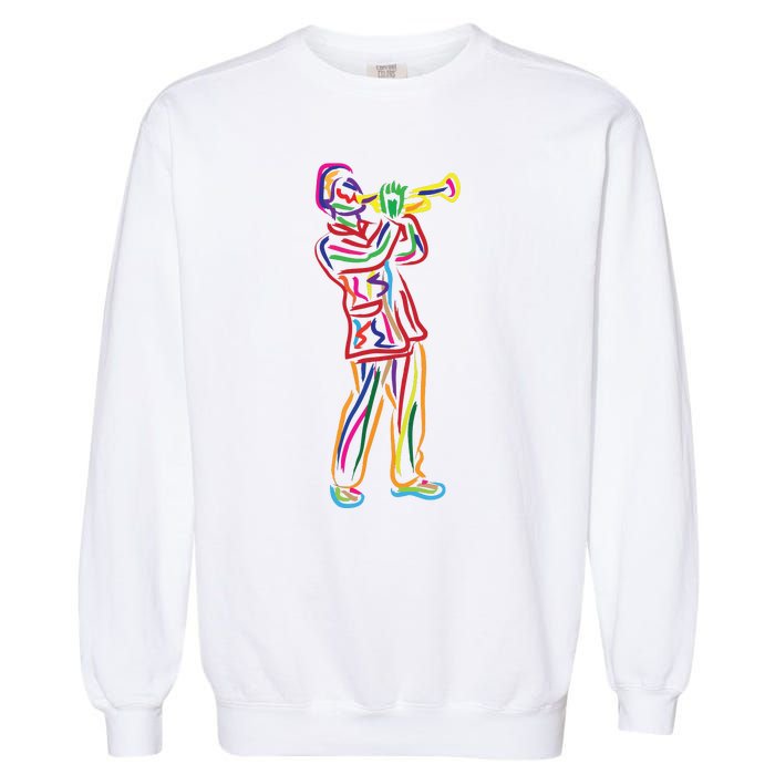 Gifts For Trumpeter Jazz Music Musician Trumpet Garment-Dyed Sweatshirt