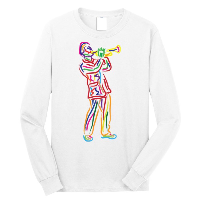 Gifts For Trumpeter Jazz Music Musician Trumpet Long Sleeve Shirt