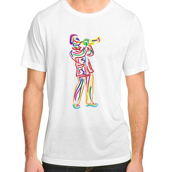 Gifts For Trumpeter Jazz Music Musician Trumpet Adult ChromaSoft Performance T-Shirt